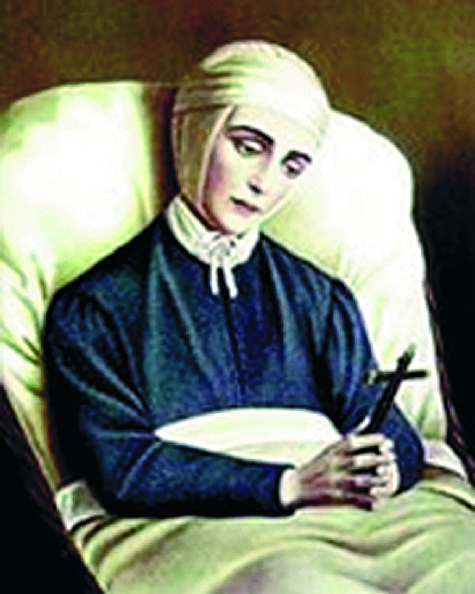 Porträt von Anne Catherine Emmerich Sakrament mit ausgestreckten Armen, und manchmal geriet ich in Ekstase". Anne Catherine immer